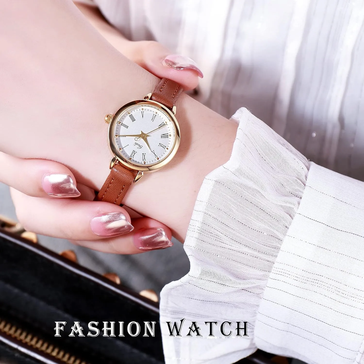 TOOCAT Fashion Women Wrist Watch, Lady Simple Leather Quartz Watches Ultra-Thin Waterproof Analog Watches for Females Student