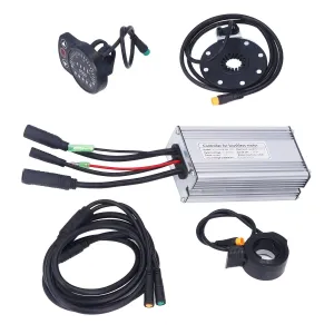 Topyond 36V 48V Ebike Controller Kit,22A Electric Bike Motor Controller with LED900S Panel 1 to 2 Cable Fully Waterproof Kit for Electric Bike Scooter