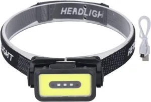 Topyond K352 COB Headlamp, USB Head Light, Rechargeable Headlamp with Red Source LED Headlight for Outdoor Hiking Running Camping