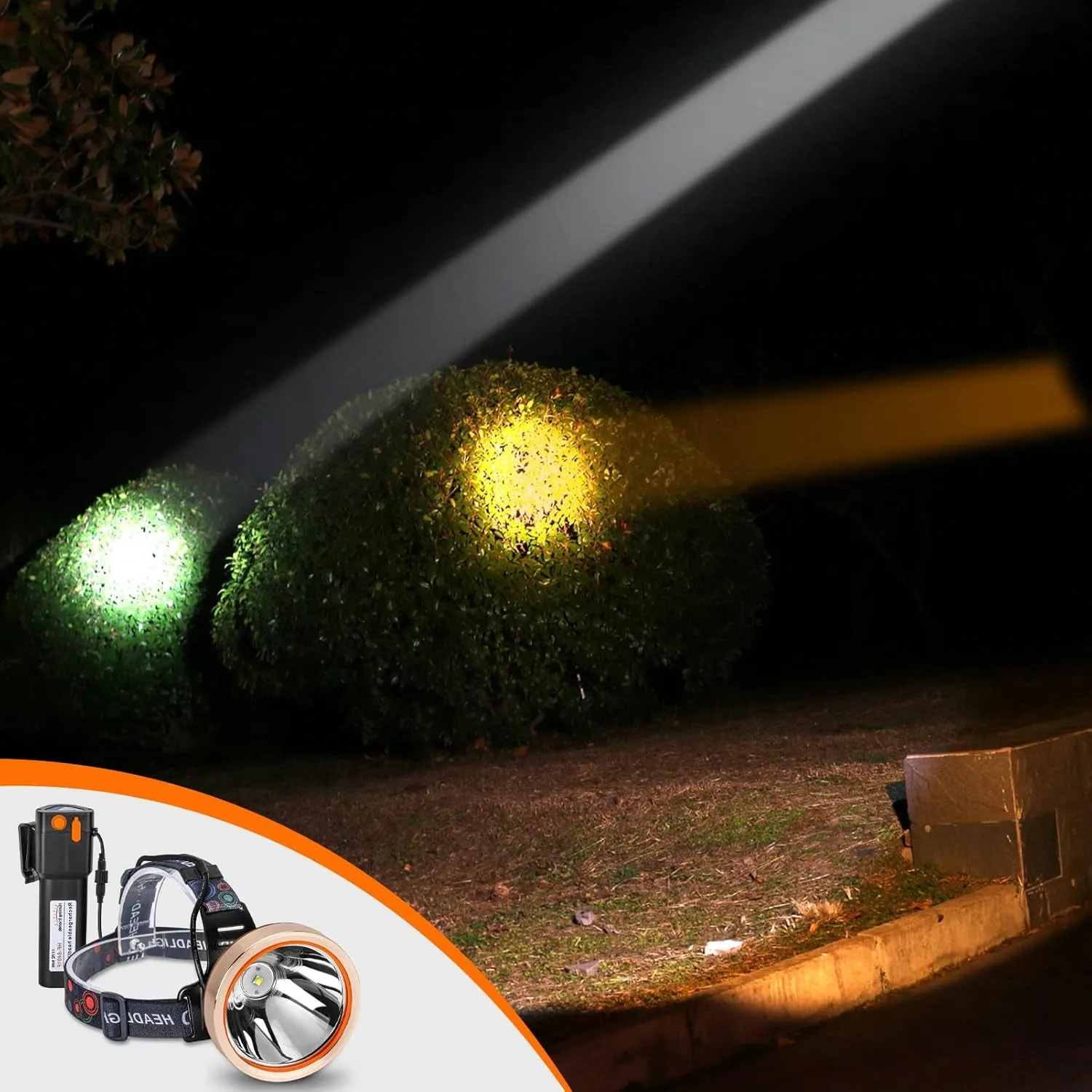Torch Rechargeable Hiking, Outdoor LED Comfortable Ultra Bright Waterproof Head Wear Power Flashlight, Last-minute sale Adjustable High Fishing, Head Activities, Headlamp for Hands-Free Hunting, Camping, High-efficiency - Emergency,