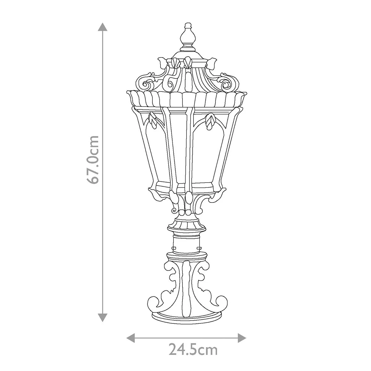 Tournai 2 Light Large Pedestal | Londonderry