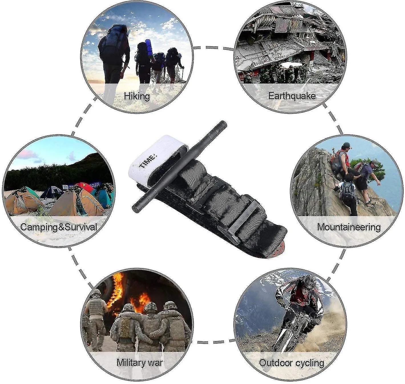 Tourniquet, Tactical Tourniquet Combat Application, Quick Release One-handed Ope