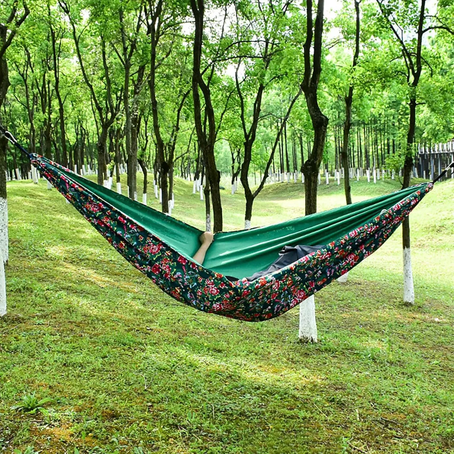 Travel Hammock | 106 x 55 Inch Lightweight Hammock,Hiking Gear with Tree Straps and Carabiners for Outside Hiking Camping Beach Backpack Travel