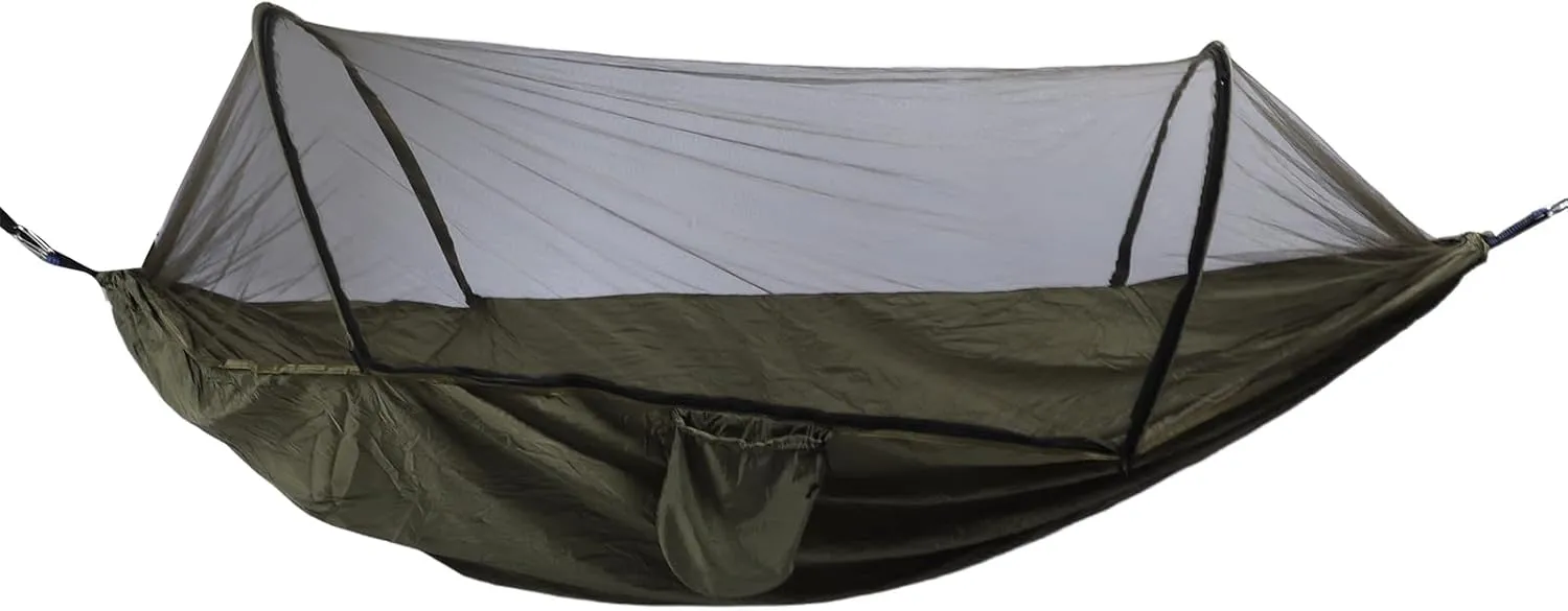 Travel Hammock, Dual Purpose Lightweight Portable Integrated Strong LoadBearing Large Camping Hammock, Easy to Set Up for Backpacking (Army Green)