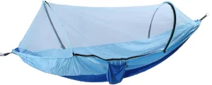Travel Hammock, Dual Purpose Lightweight Portable Integrated Strong LoadBearing Large Camping Hammock, Easy to Set Up for Backpacking (Royal Blue and Light Blue)