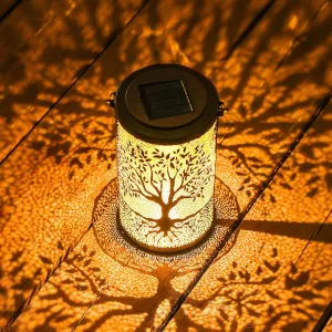 Tree of Life Solar Lanterns Outdoor Waterproof, Mother's Day Birthday Christmas Gifts for Women Mom Grandma, Hanging Solar Lantern Decorative Lights for Garden Yard Patio Pathway Landscape