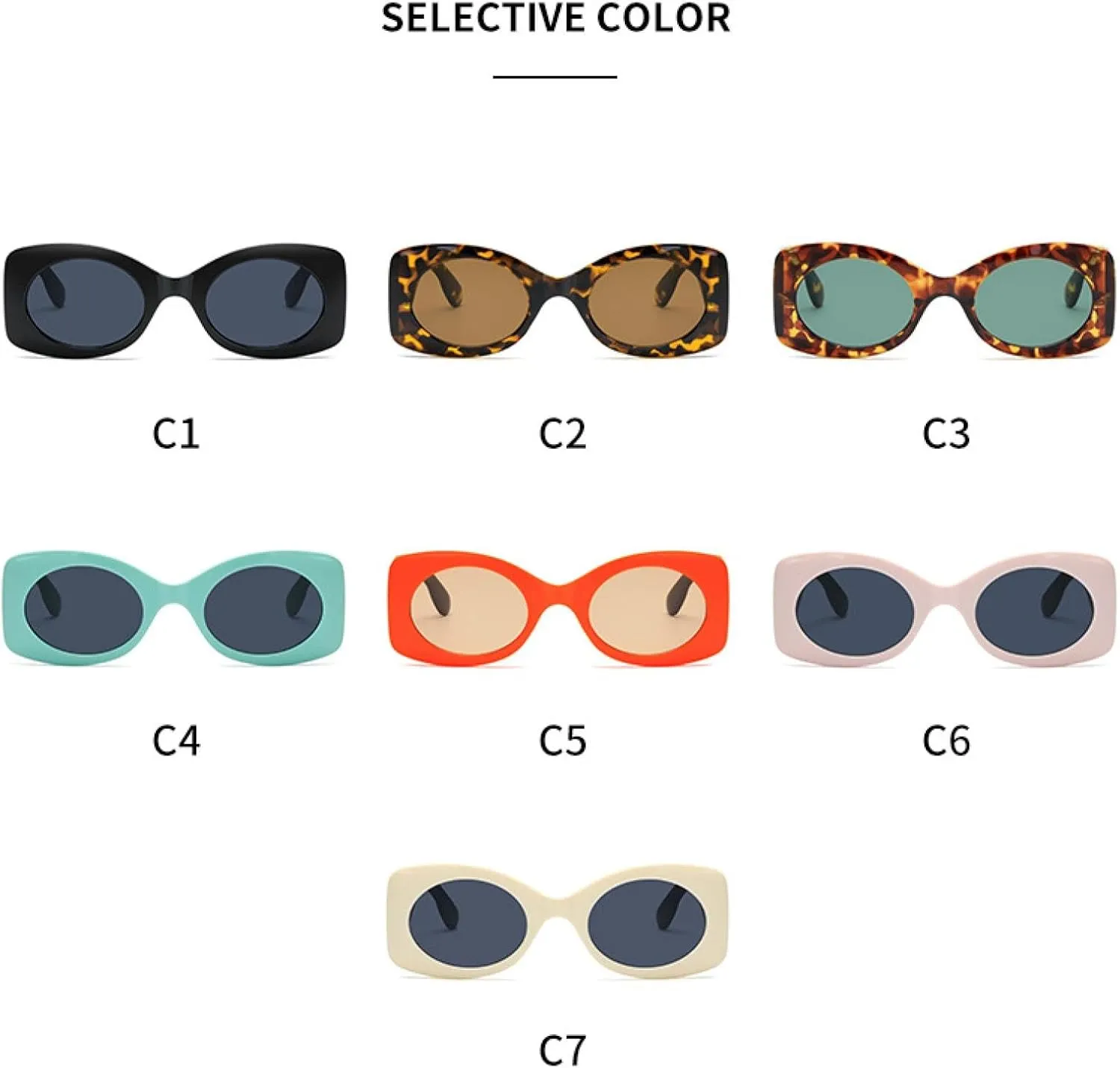 Trend Luxury Oval Wide Leg Sunglasses Men Women Fashion Punk Outdoors Driving Sun Glasses Uv400