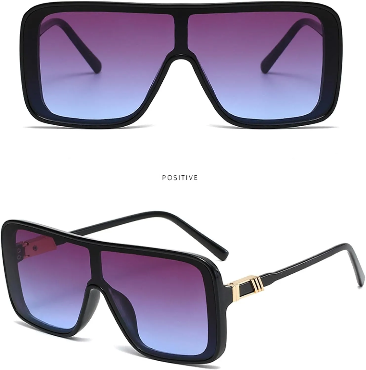 Trendy Big Frame Integral Sunglasses Men Women Unisex Luxury Eyewear Outdoors Driving Shade Sunglasses Uv400