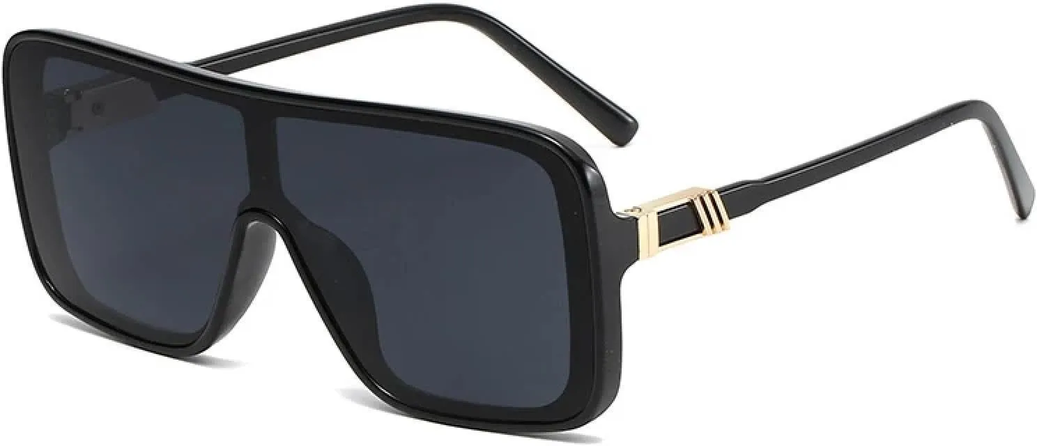 Trendy Big Frame Integral Sunglasses Men Women Unisex Luxury Eyewear Outdoors Driving Shade Sunglasses Uv400