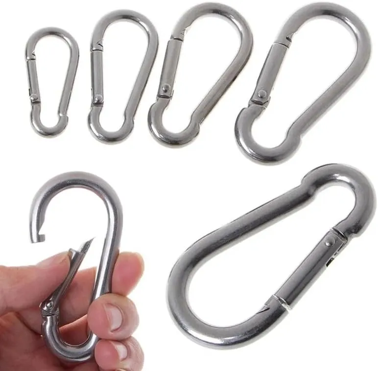 Twist Lock Carabiner Clips, Auto Locking Duty D Ring Carabiners Clip, D Shaped Carabiner Carabiner
