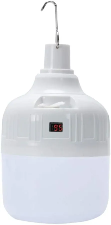 TXTC LED Digital Display Rechargeable Light Bulb Emergency Night Light Outdoor Waterproof Camping Light for Camping/Patio/Garden/BBQ/Fishing (Size : 50W)