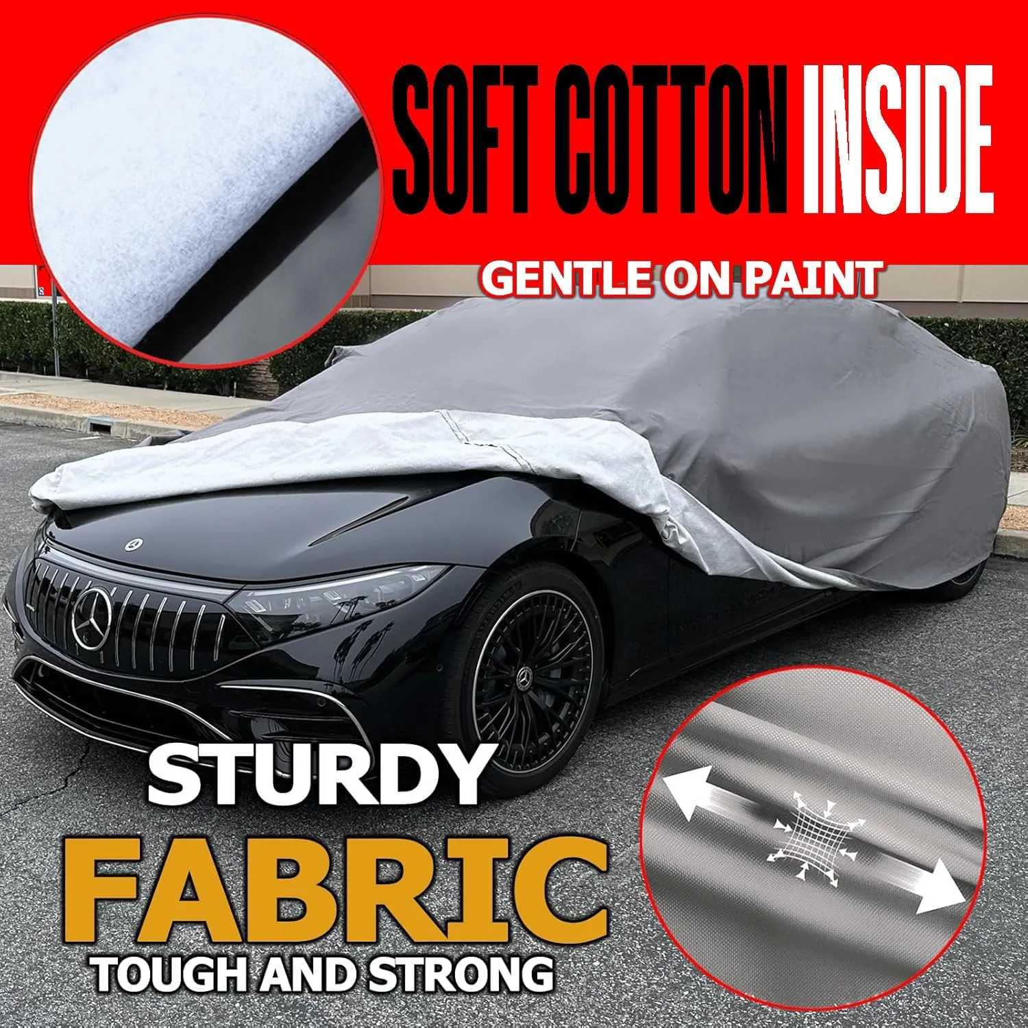 Ultimate Protection Car Cover with Soft Inner Cotton All Weather Waterproof Snow Rain Sun UV Resistant for 2006-2025 Jeep Compass - (S3) - Gray