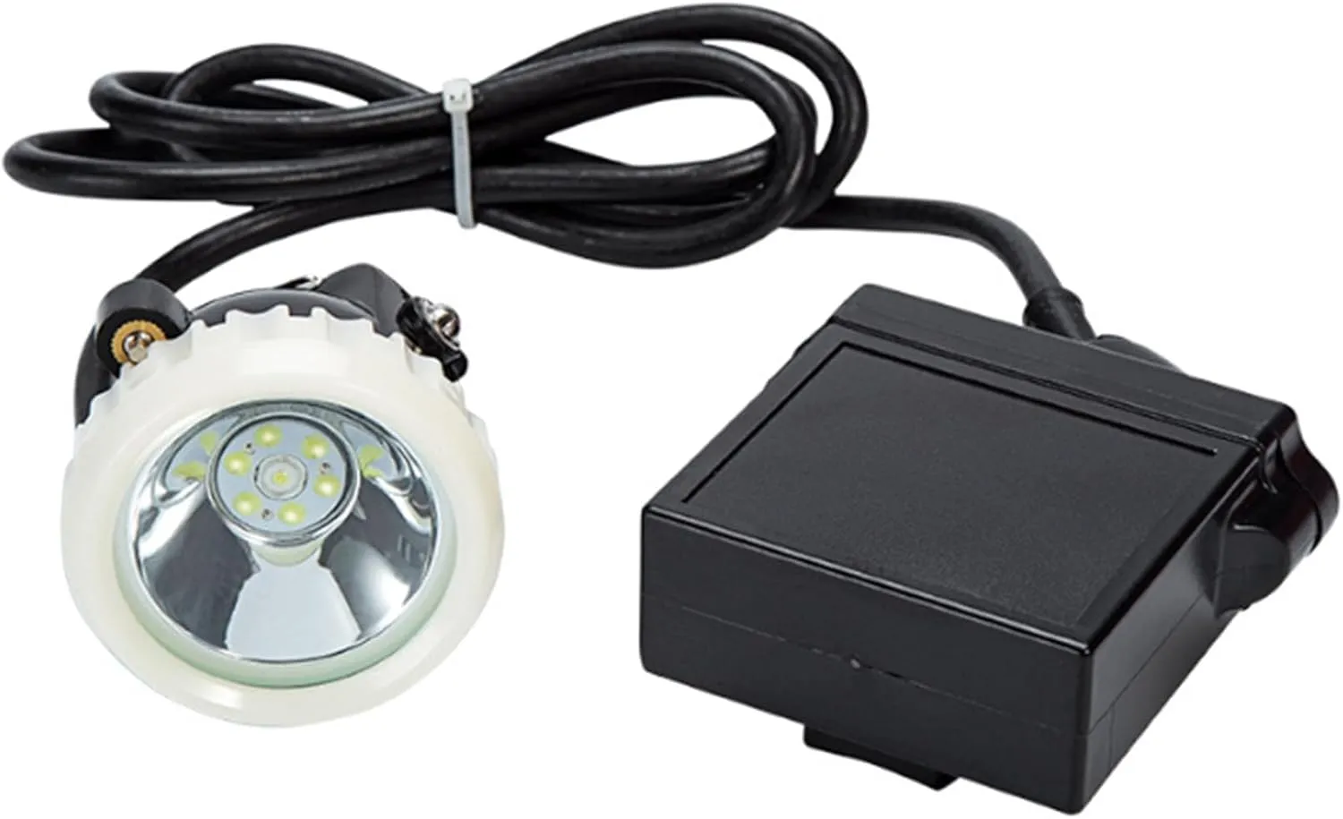 Ultra-Bright LED Mining Headlamp,Rechargeable Waterproof Hard Hat White Light Headlight, Durable Mining Light for Underground Work and Outdoor Adventures (Black)