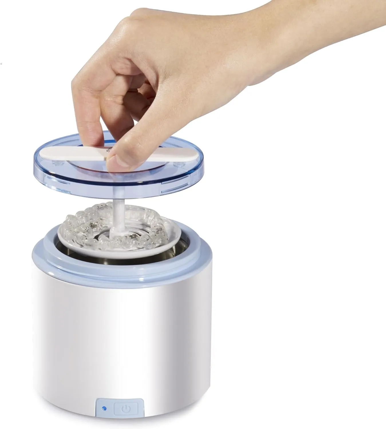 Ultrasonic Cleaner for Aligners, Dentures, Retainers, Mouth Guard, Toothbrush Head, Jewelry, Portable Ultrasonic Clear Aligner Retainer Cleaner