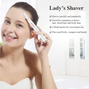 Upgraded Eyebrow Trimmer, Precision Facial Hair Trimmer with Comb, Battery Operated Painless Electric Eyebrow Razor Facial Hair Remover Face Chin Neck, Upper-Lip, Peach-Fuzz