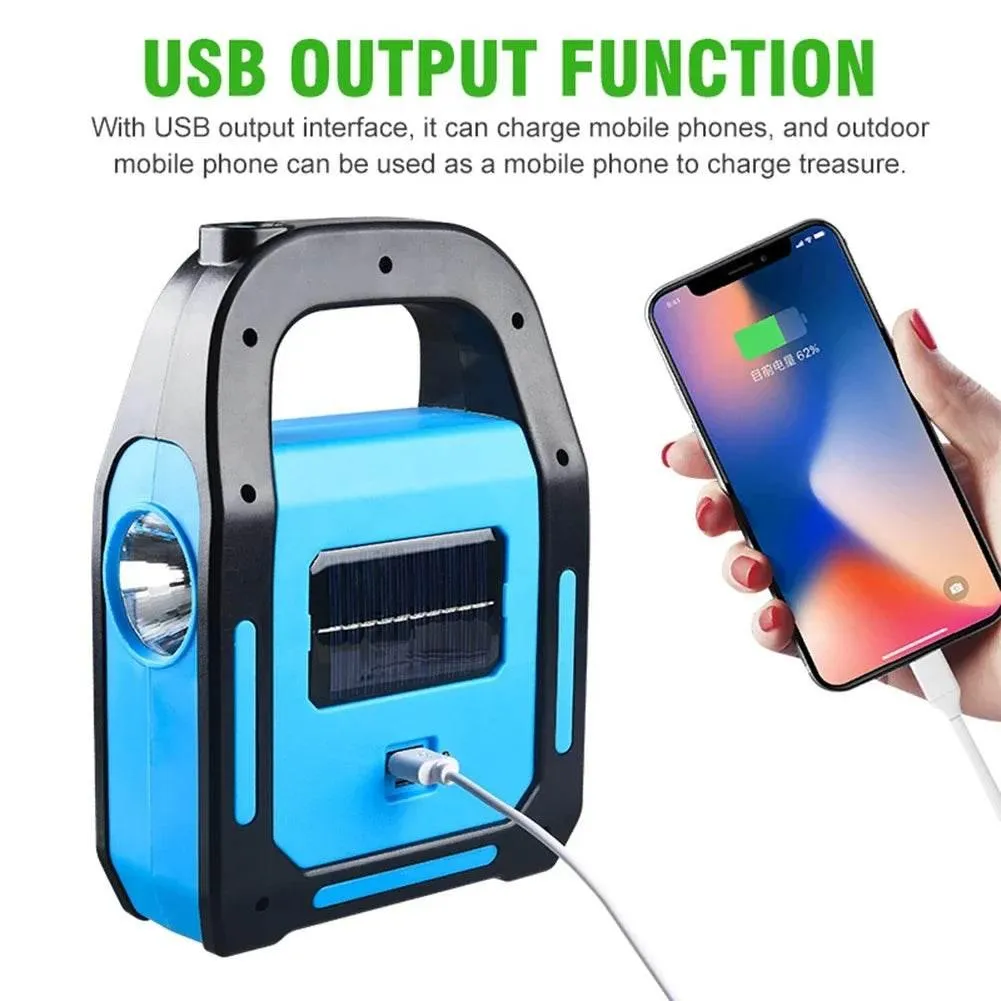 USB Rechargeable Solar Camping Lantern  Power Bank - Portable Outdoor Light