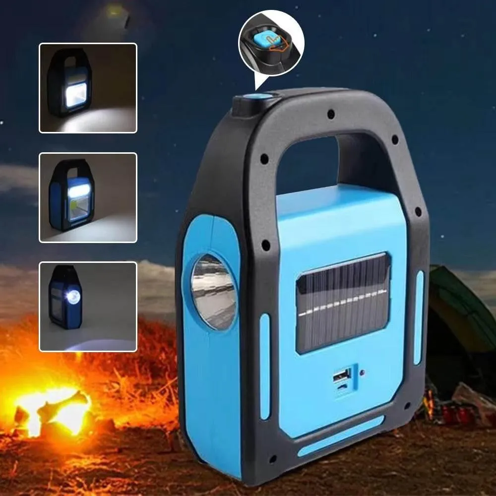 USB Rechargeable Solar Camping Lantern  Power Bank - Portable Outdoor Light