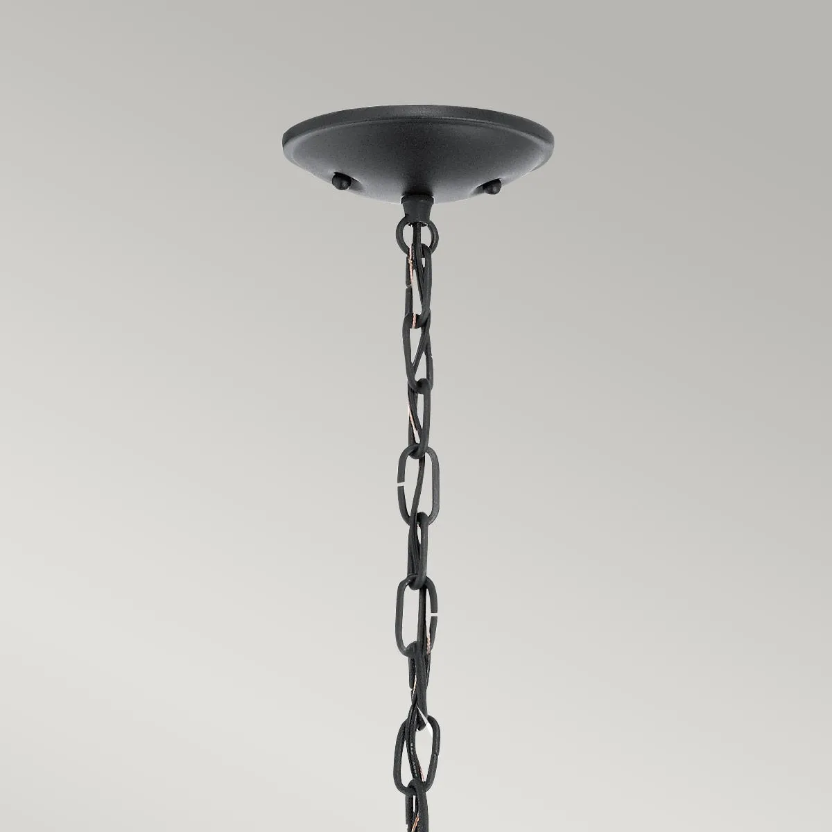 Vandalia 1 Light Medium Chain Lantern | Textured Black