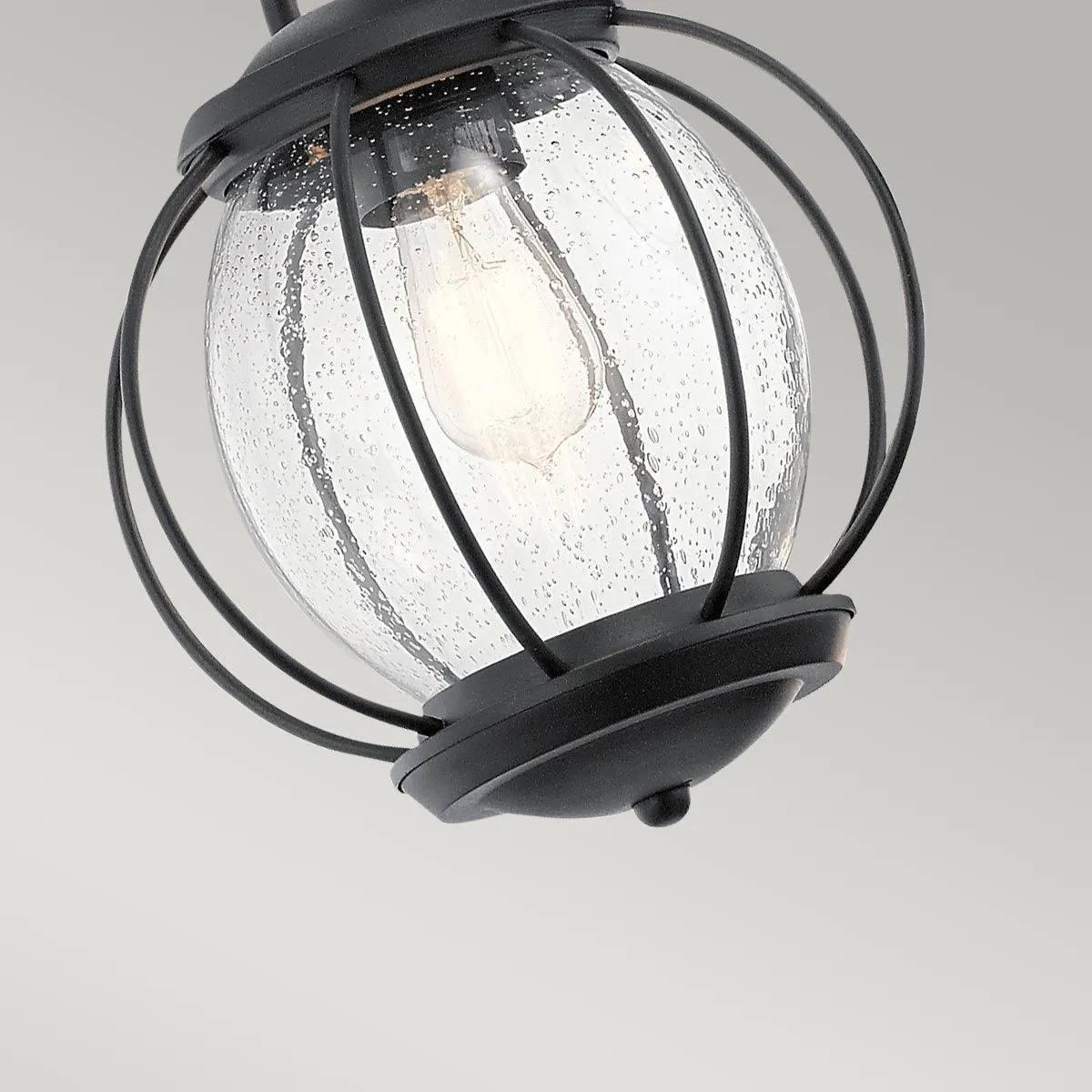 Vandalia 1 Light Medium Chain Lantern | Textured Black
