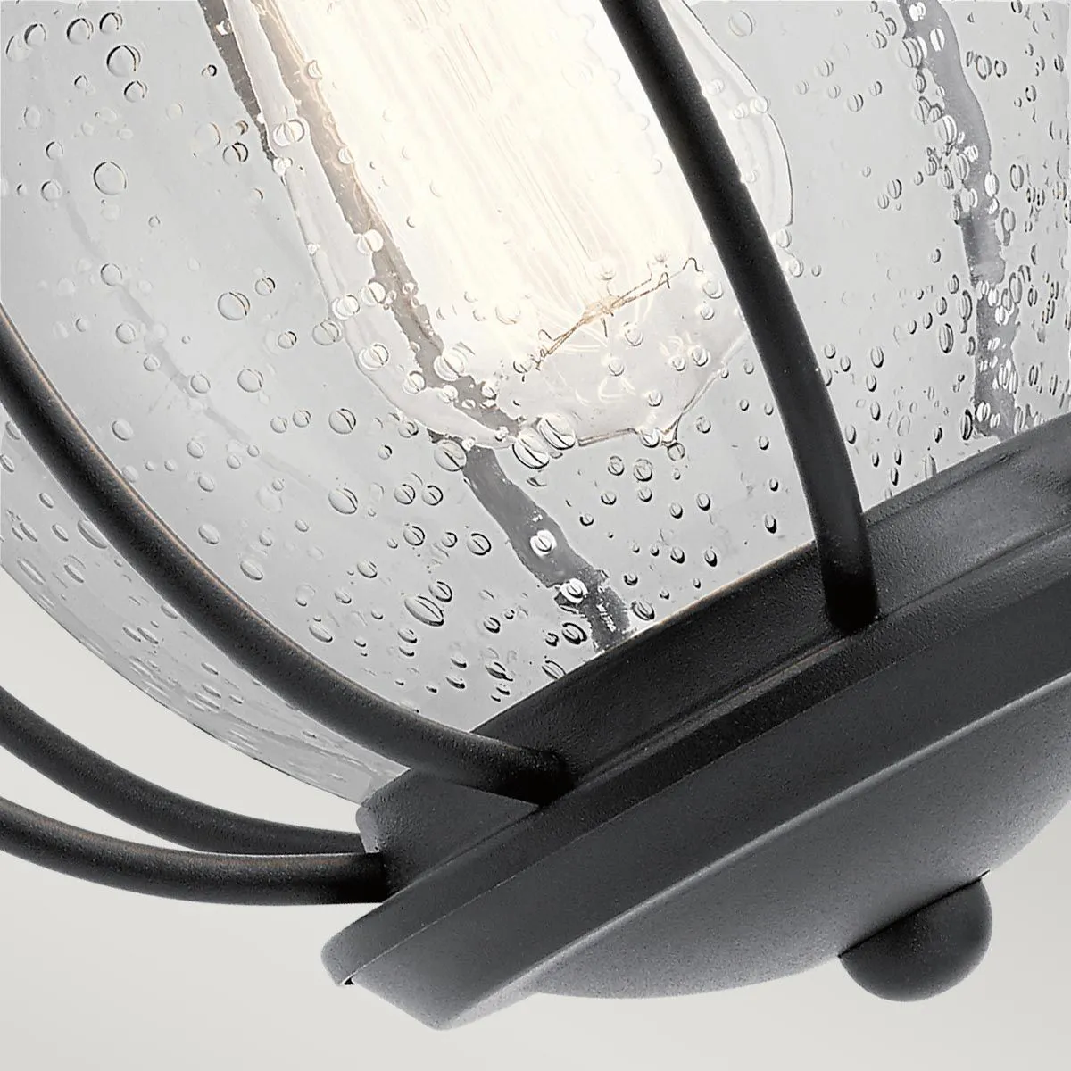 Vandalia 1 Light Wall Lantern | Textured Black