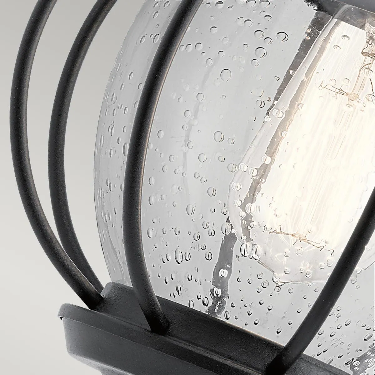 Vandalia 1 Light Wall Lantern | Textured Black