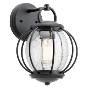 Vandalia 1 Light Wall Lantern | Textured Black