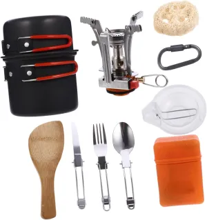 VANZACK 1 Set Portable Cooking for Outdoor Camping Hiking and Picnics Lightweight Easy to Clean for Persons Includes Essential Camping Supplies
