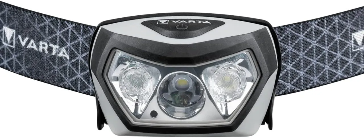 VARTA LED Headlamp, Rechargeable Head Torch, Outdoor Sports H30R Wireless Pro, Waterproof, Swivel Head, Dimming Function, Ideal for Camping, Jogging, Hiking