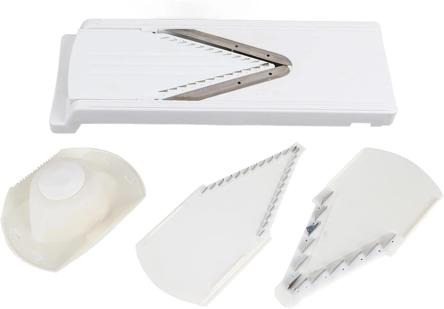 Vegetable Slicer, Multifunctional V shaped Grater Slicer, 3 in 1 Vegetable Slicer Professional Grater Potato Slicer with Hand Guard, for Vegetables Fruit Hand Held Chopper