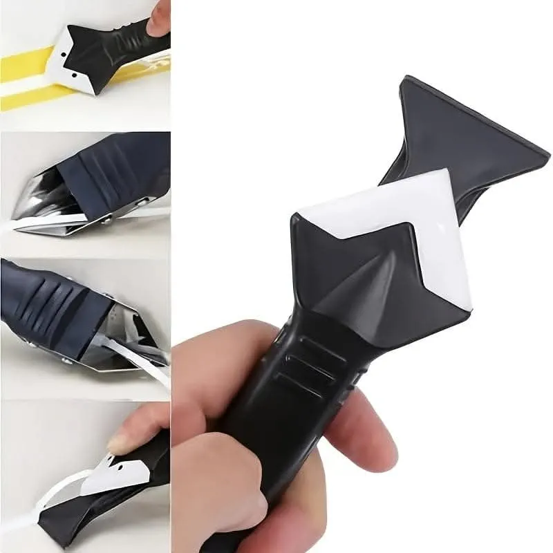 Versatile 5-in-1 Metal Tool Kit for Caulk Removal & Finishing