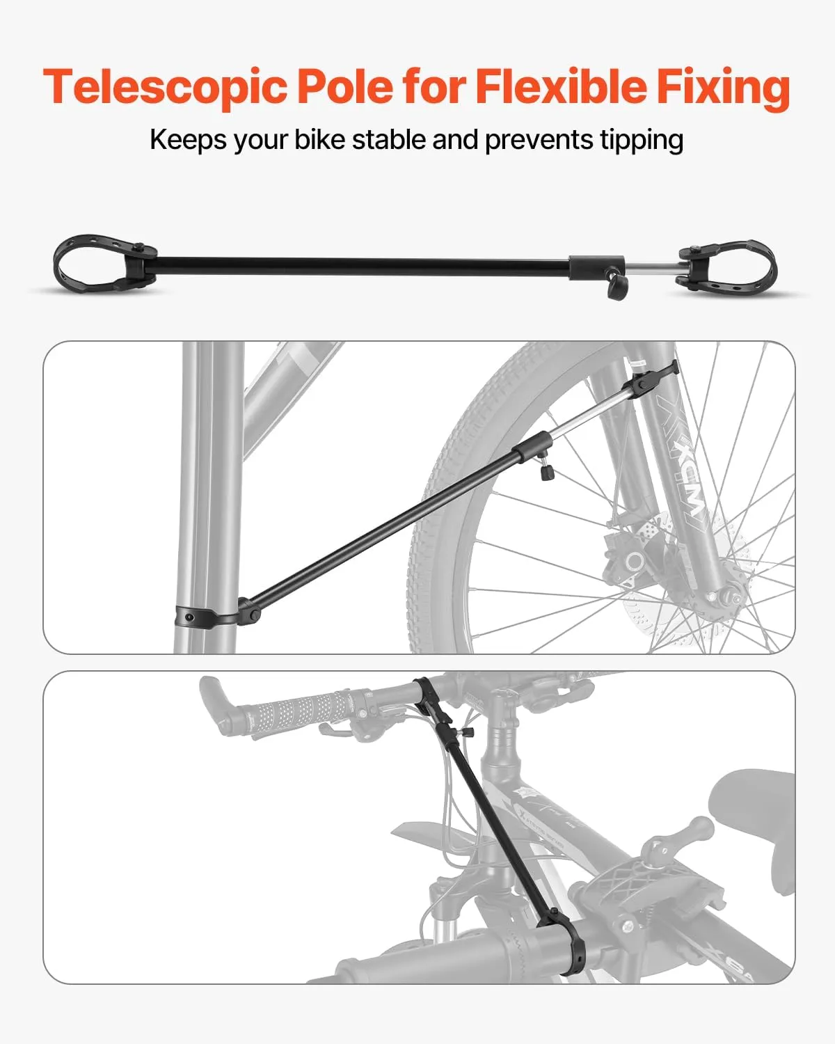 VEVOR Bike Repair Stand, 85 lb Heavy-duty Bicycle Work Stand with 40.7-64.1 in Adjustable Height & Magnetic Tool Tray, Foldable Bicycle Maintenance Rack, Shop Home Mechanics for Mountain & Road Bike