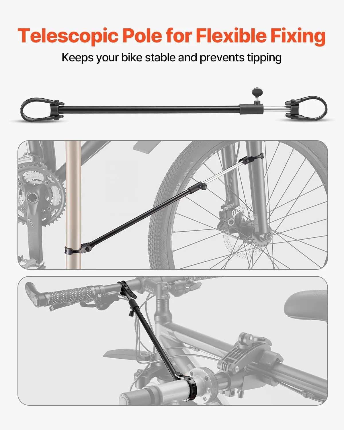 VEVOR Bike Repair Stand, 88 lb Heavy-duty Bicycle Work Stand with 41.3-59.8 in Adjustable Height & Magnetic Tool Tray, Foldable Bicycle Maintenance Rack, Shop Home Mechanics for Mountain & Road Bike