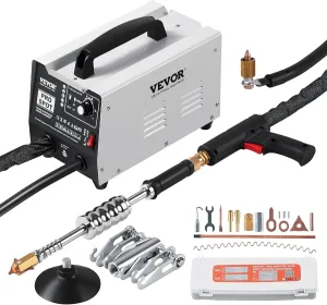 VEVOR Stud Welder Dent Repair Kit, 1.8KW Spot Welder Dent Puller with Auto/Manual Welding & 7 Versatile Modes, 110V Auto Body Spot Welding Dent Puller Machine for Car, Truck Dent Repair