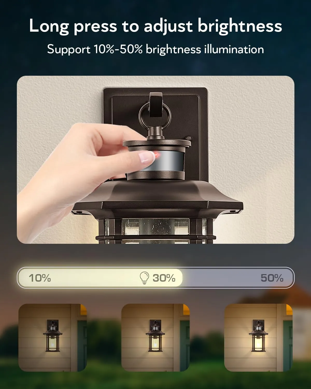 VIANIS Brown Motion Sensor Outdoor Light Fixture, Dusk to Dawn Exterior Lights for House, Waterproof, Anti-Rust Outdoor Sconce Lights for House, Doorway, Garage, Oil Rubbed Bronze