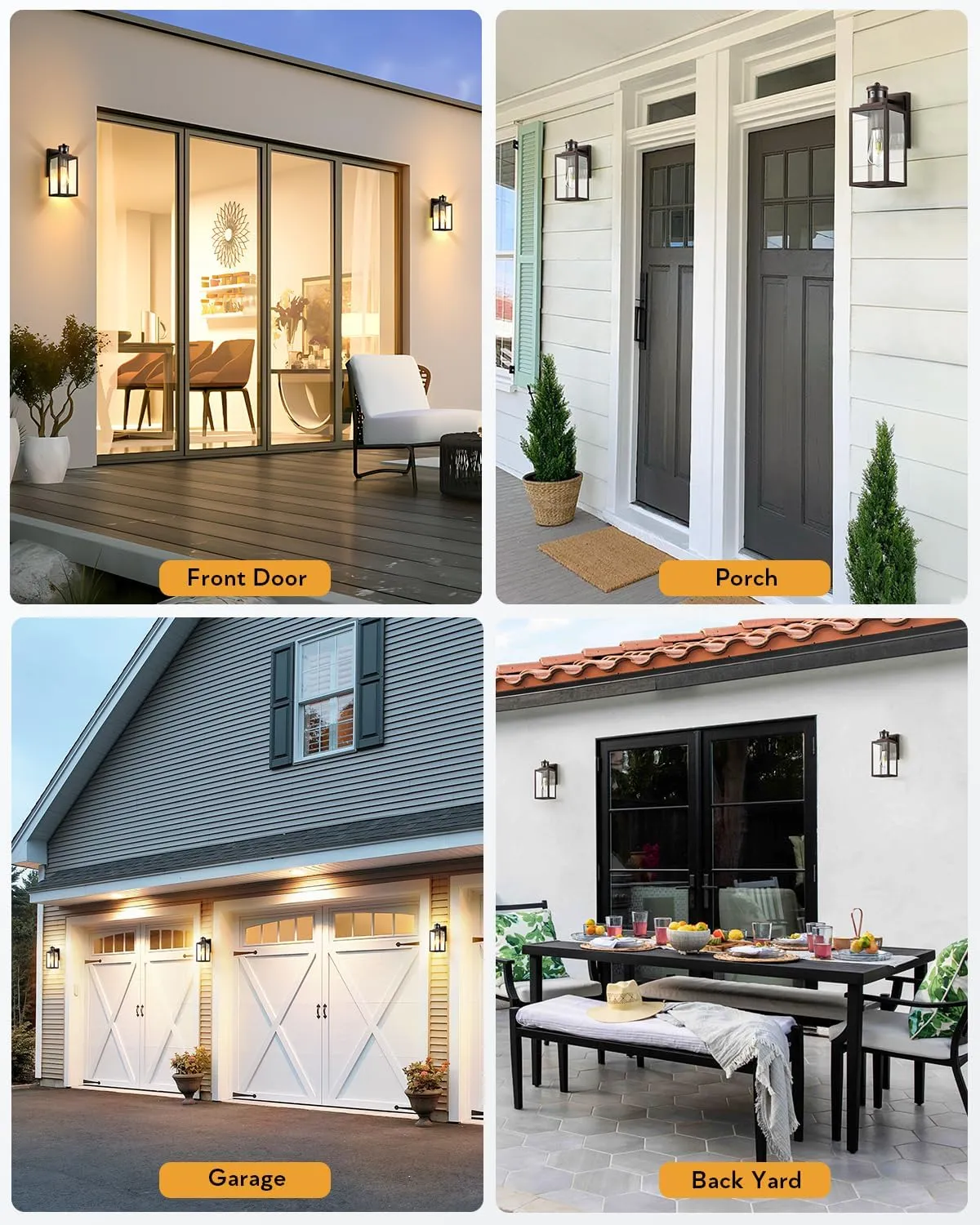 VIANIS Motion Sensor Outdoor Wall Lights, Oil-Rubbed Bronze Dawn to Dusk Exterior Garage Light Fixtures, Aluminum Outside Porch Lights for House Wall Mount, Modern Outdoor Sconce Wall Lantern Lamps