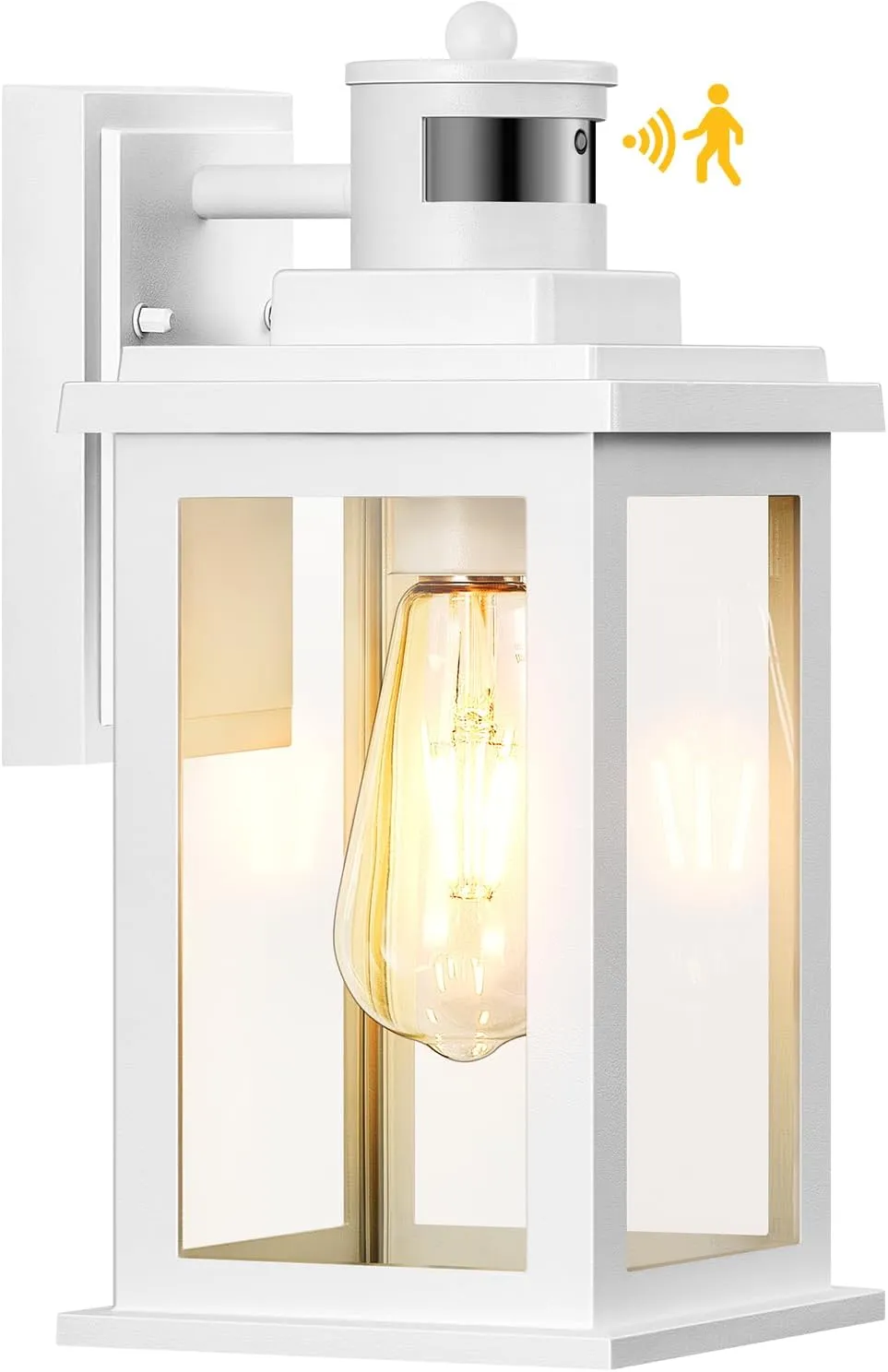 VIANIS Motion Sensor Porch Lights, 2 Packs Outdoor Wall Lights Wall Mount, White Dusk to Dawn Outdoor Sconce Lights, Waterproof Exterior Light Fixture for House, Garden, Patio, Entryway