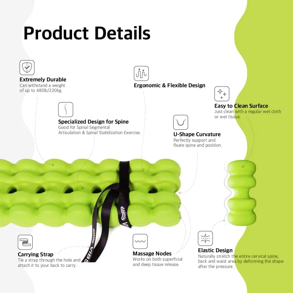Vibspine, Back Stretcher for Lower-Back Pain Relief, Spine Decompressor,Posutre Corrector, Ideal for Pilates (Green)