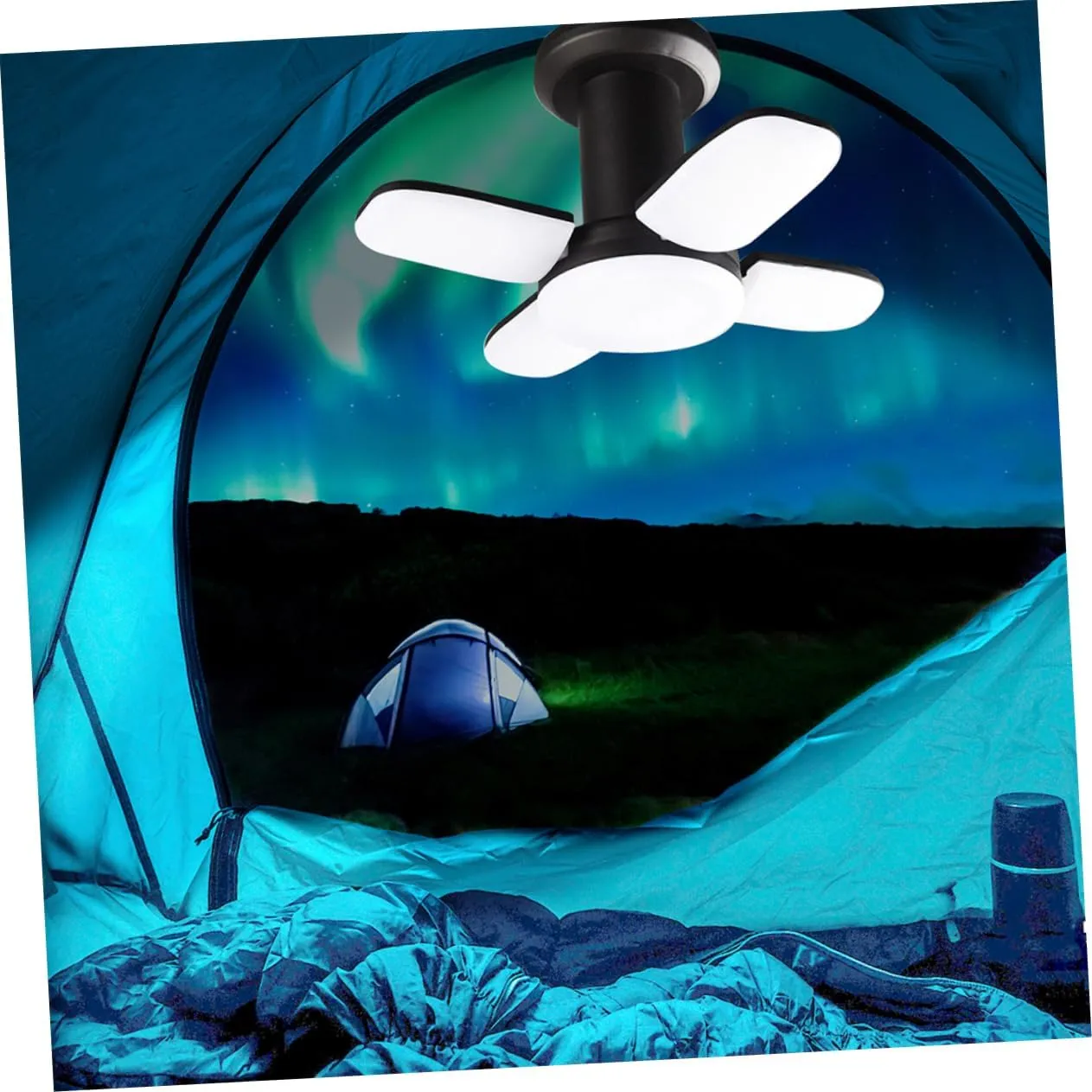 VICASKY Solar Tent Lights Camping Lantern Tents Powered Waterproof Tent Lighting Tent Torch Camping Solar Lights Camping Light Charger Camping Lights Outdoor Lighting Tool Black
