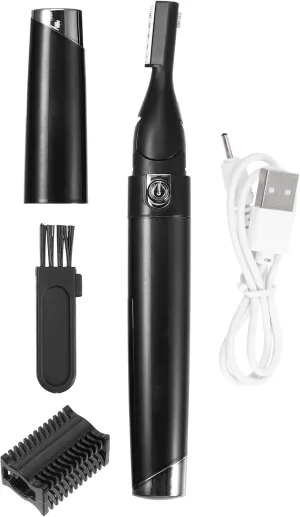 VOCOSTE Electric Eyebrow Trimmer, Eyebrow Razor for Women, Eyebrow Hair Trimmer, for Face, Lips, Armpit, Leg, Body, Battery Operated, Portable, Black