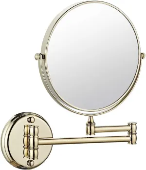 Wall Mount Makeup Mirrors 1X,3X Magnifying Double Sided Bathroom Shaving Cosmetic Mirror Adjustable Arms Wall Mirrors(251g,8inch)