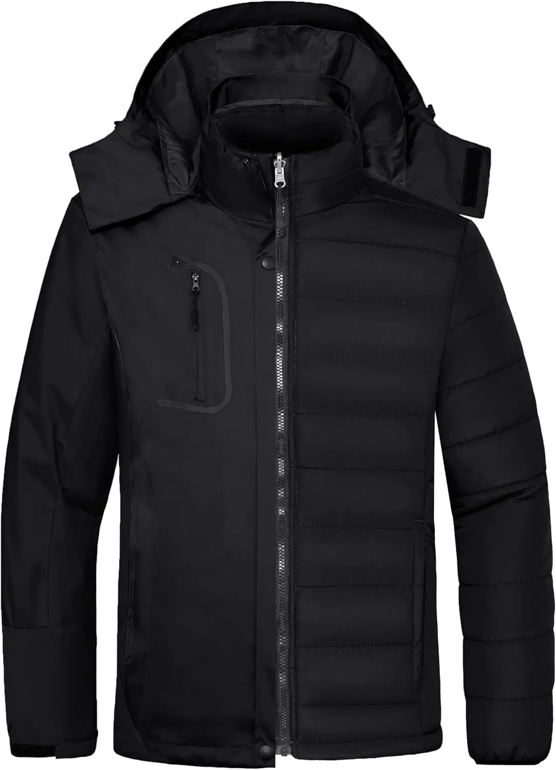 wantdo Men's 3 in 1 Waterproof Ski Jacket Warm Winter Snow Coat Puffer Rain Jacket