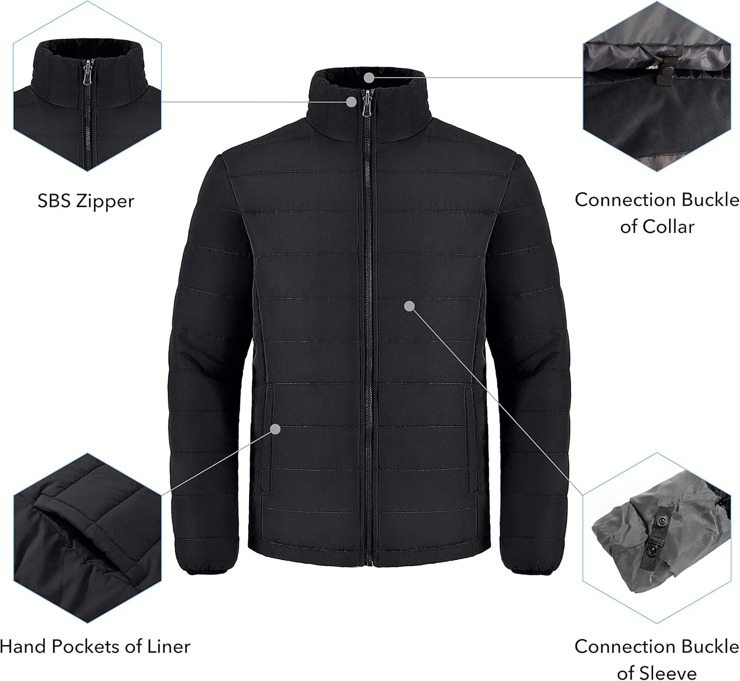 Wantdo Men's Waterproof 3 in 1 Ski Jacket Warm Winter Coat Windproof Snowboarding Jackets with Detachable Puffer Coat