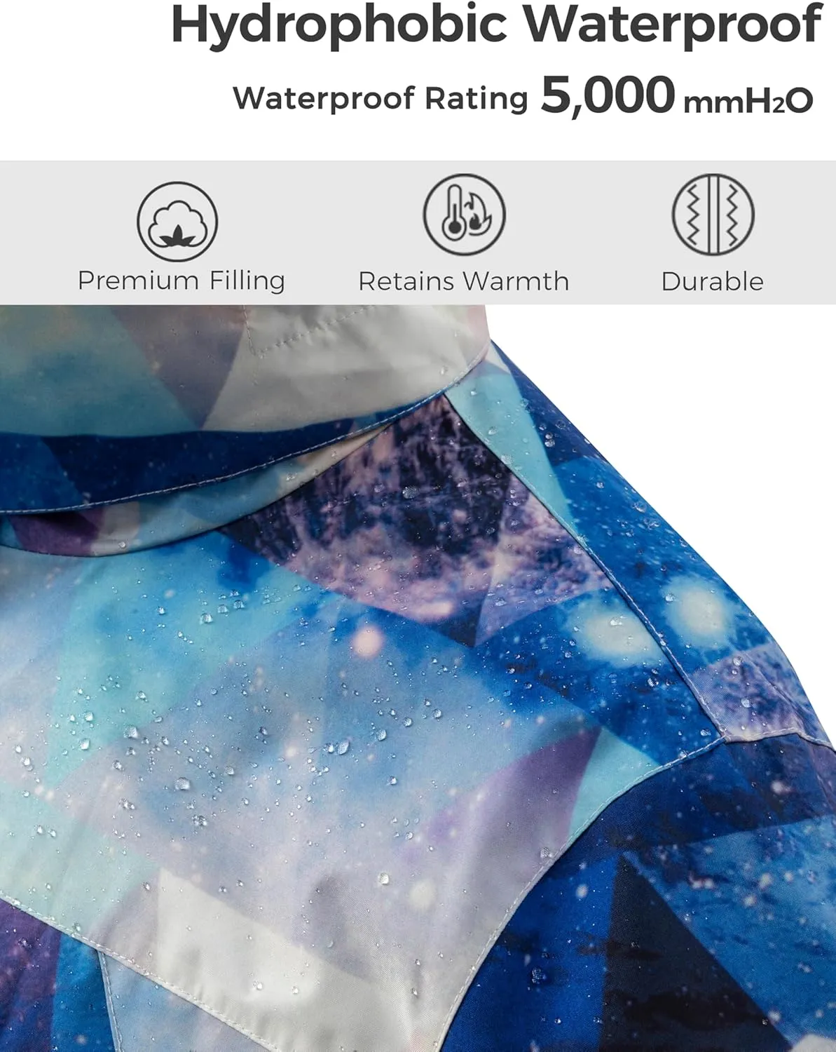 wantdo Women's 3 in 1 Plus Size Winter Coats Waterproof Ski Jacket Hooded Snowboarding Jacket