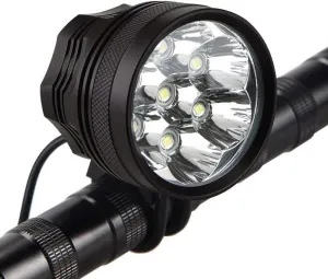 WASAGA Bike Lights, 10500 Lumens 5/7 Led Bicycle Light,Waterproof Mountain Bike Front Light with 9600 mαh Rechargeable Battery Pack, 3 Modes Bicycle Lights Front Headlamp for Cycling Safety
