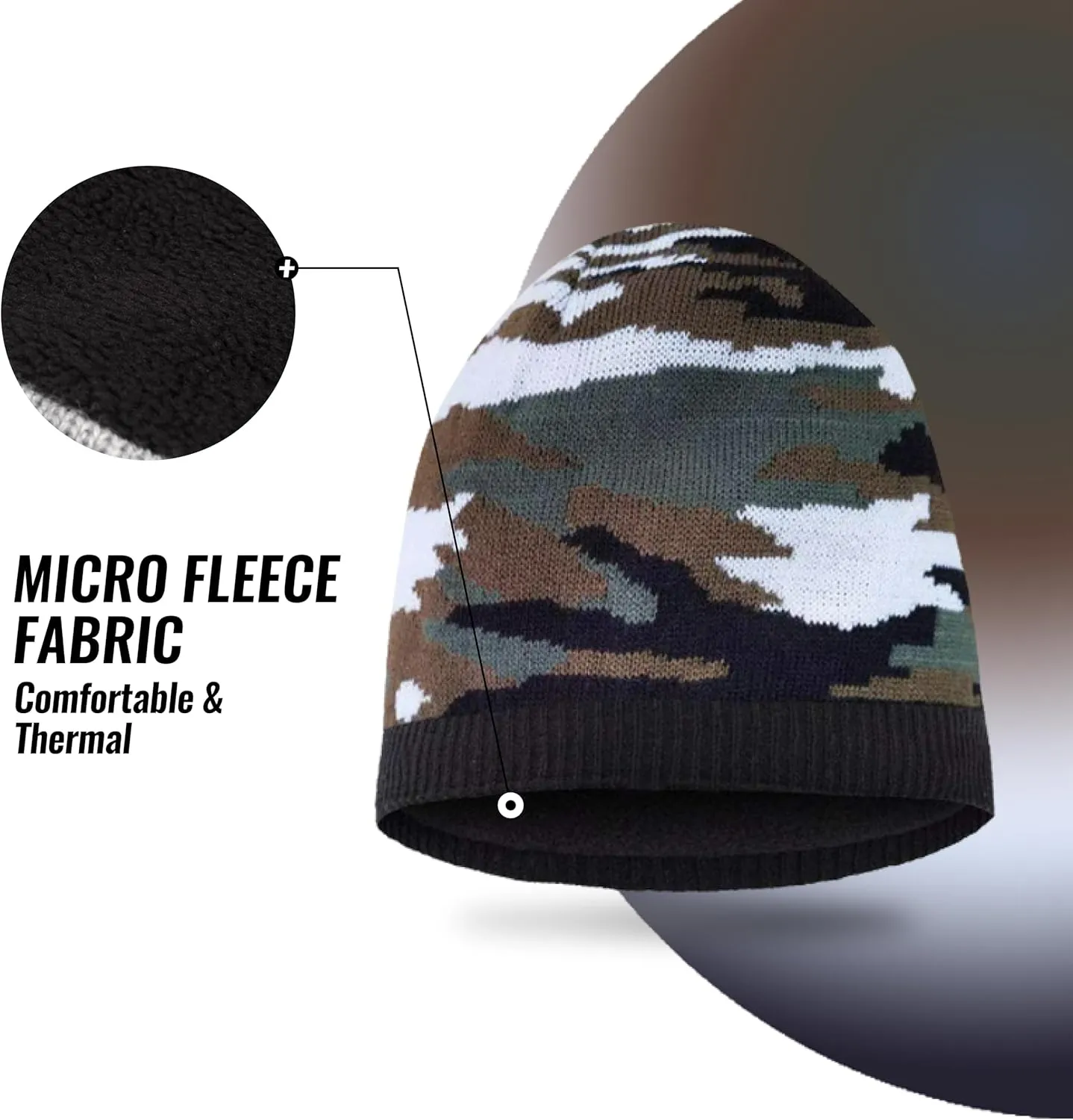 Waterproof Beanie,Knit Thermal Insulated Beanie,Fleece Lined Hat,Windproof Causal Cold Weather Winter Hat for Ski