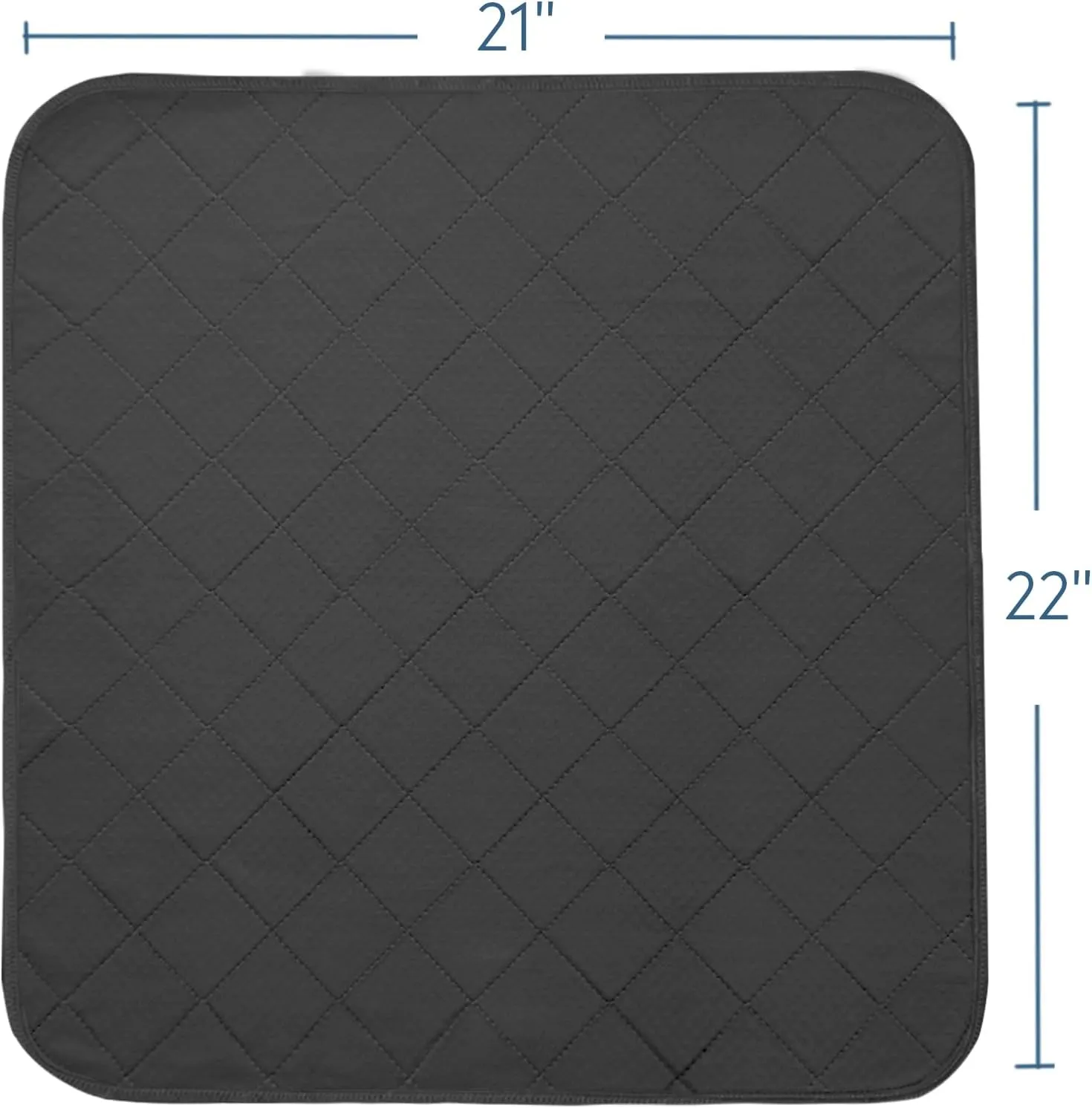 Waterproof Chair Pads for Incontinence, 4 Pack Reusable Seat Protector Pads 22" x 21", Washable Chair Protector Seat Cover, Non-Slip Absorbent Incontinence Pad for Bed, Wheelchair, Kid & Pet - Black