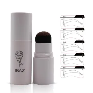 Waterproof Eyebrow Stamp Kit: 10 Reusable Stencils, 2 Brushes, Light Brown