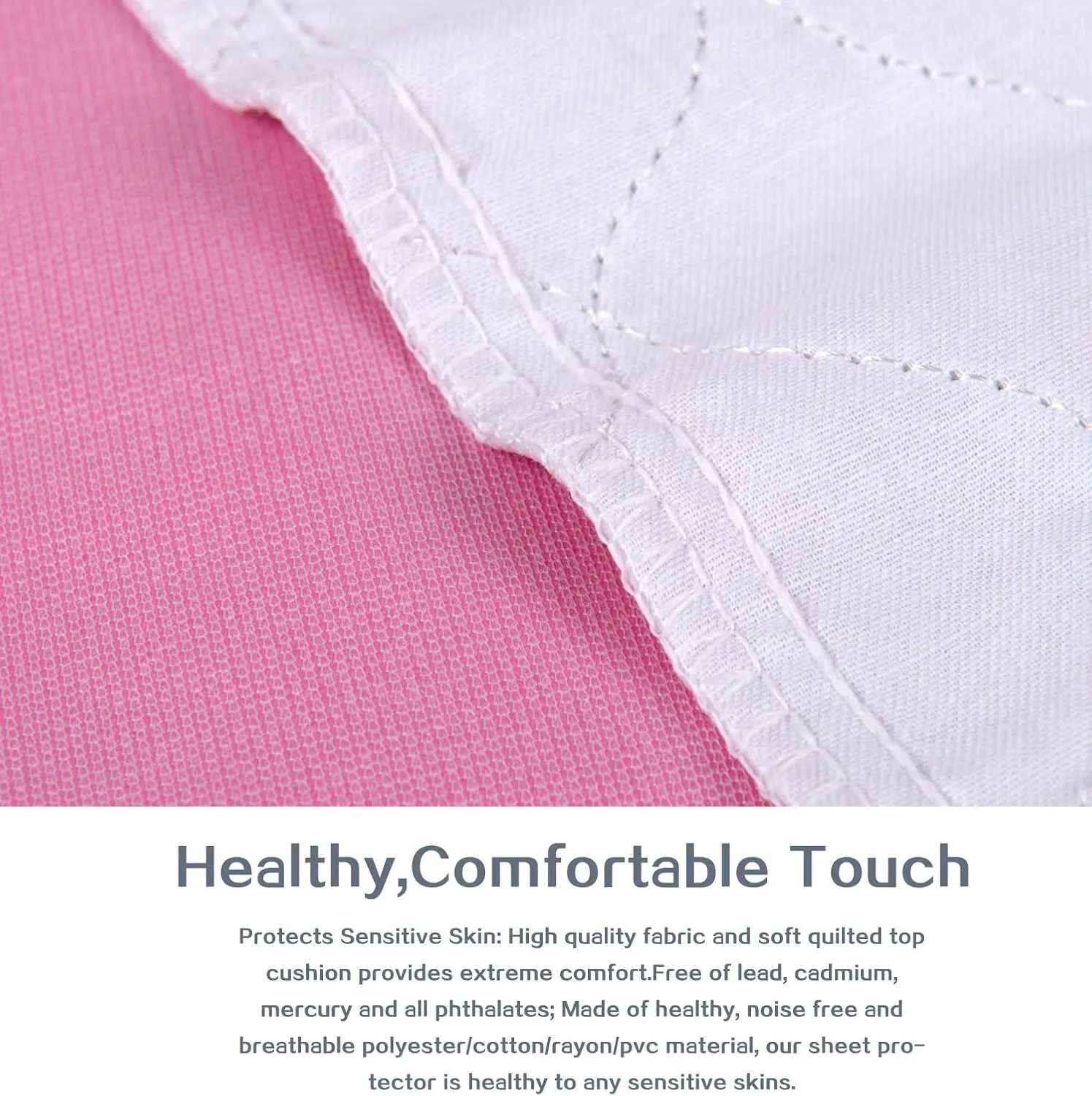 Waterproof Urinal Bed Pad, Brosive Reusable Cotton Sheet Protector and Incontinence Pad for Children and Adults (34" x 52" Inch (2 Pack))