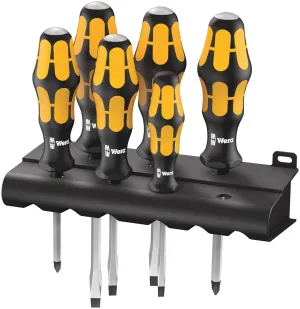 Wera - 5018282001 932/6 Kraftform Plus Screwdriver Set and Rack, 6-Pieces