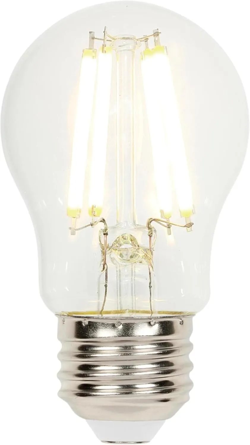 Westinghouse 5279020 9 Watt (100 Watt Equivalent) A15 Dimmable Clear Filament LED Light Bulb, Medium Base, 6 Pack